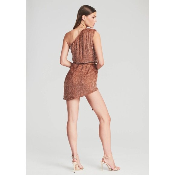 retrofete Ella Dress Bronze Brown Gold Sequin - Picture 4 of 11